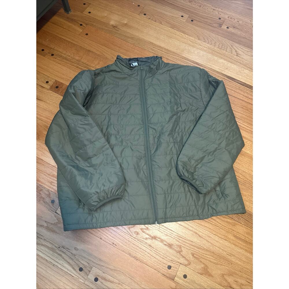 Ducks Unlimited Jacket Men's Lightweight Olive Green Puffer Size XXL